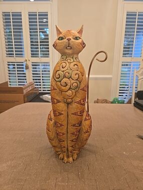 Jim Shore "Abraham Alley" Tall Cat Statue